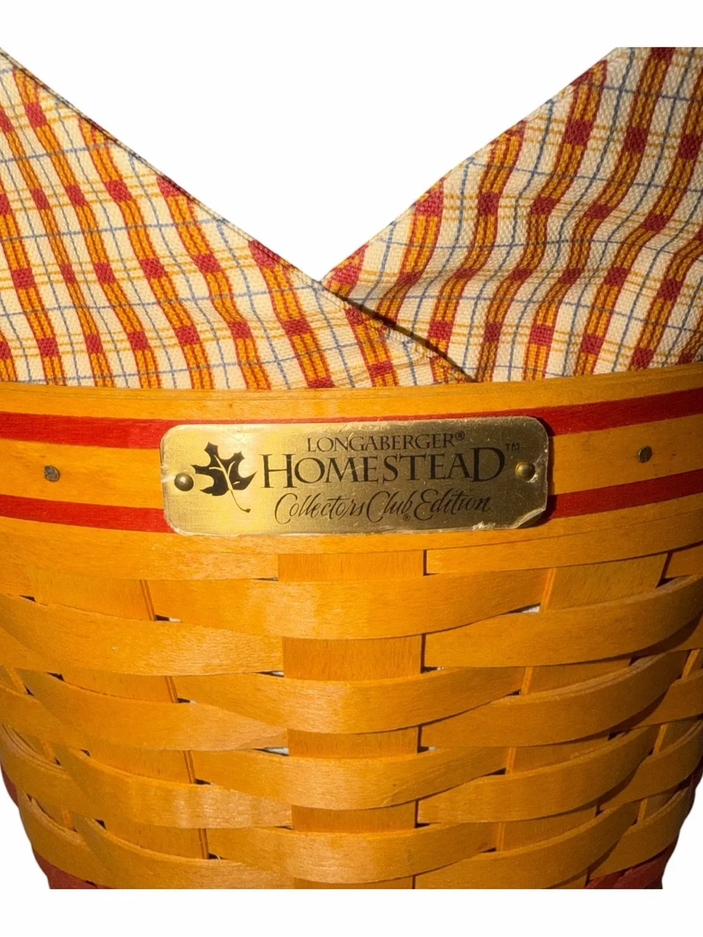 VINTAGE 1999 Longaberger Homestead Collectors Club Edition Basket